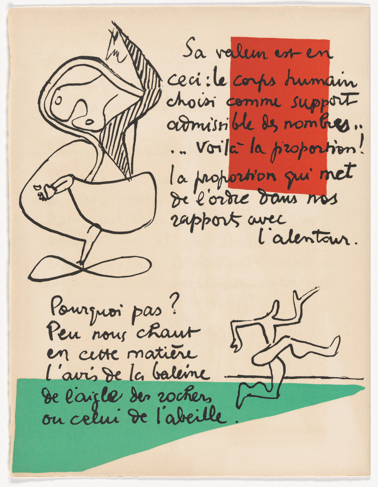 Le Corbusier (Charles-Édouard Jeanneret). In-text plate (page 54) from Le Poème de l'angle droit ( The Poem of the Right Angle )