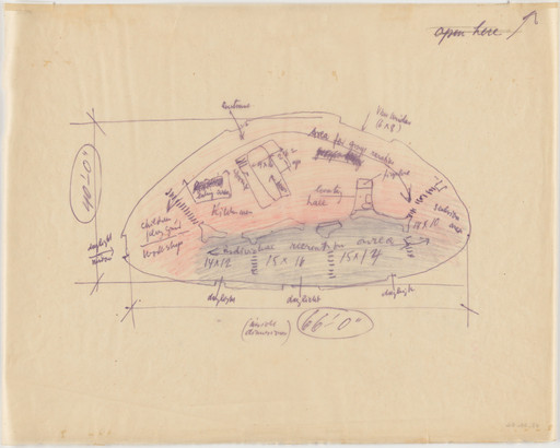 Frederick Kiesler. Endless House Project, Plan