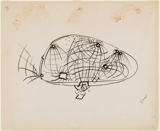 Frederick Kiesler. Endless House Project, Study for lighting. 1951