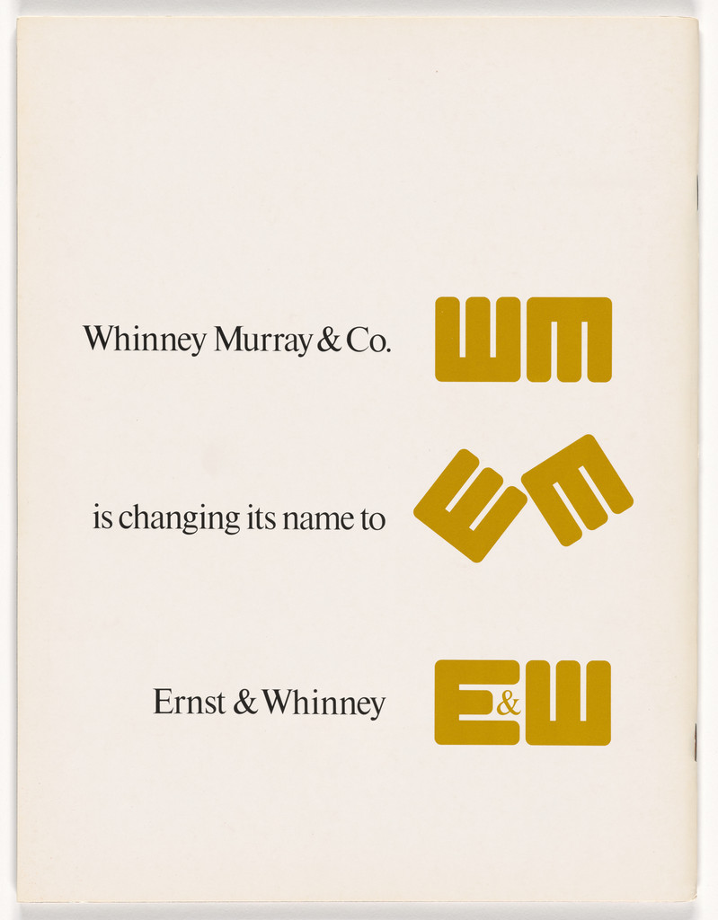 Advertisement for Ernst & Whinney