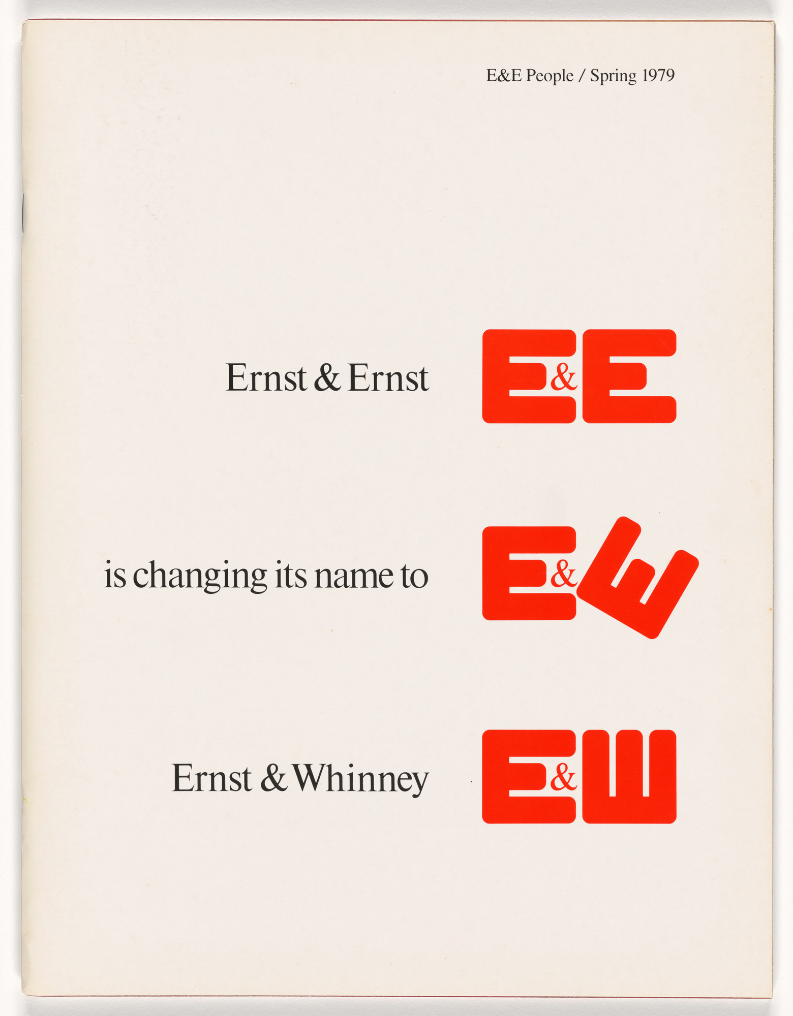 George Tscherny. Advertisement for Ernst & Whinney