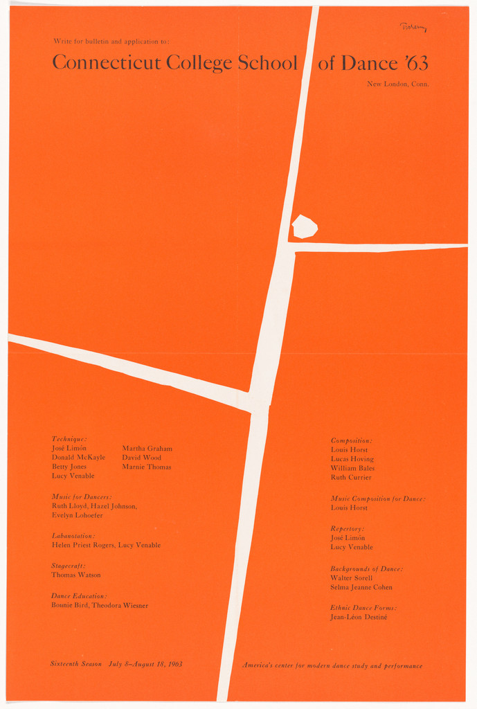 Poster for the Connecticut College School of Dance