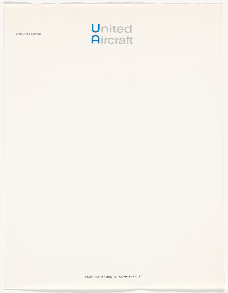 Stationery letterhead for United Aircraft