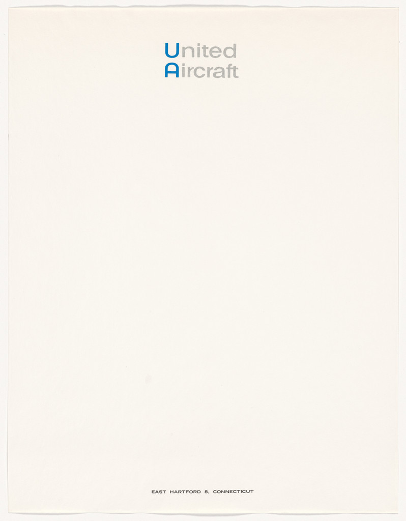 Stationery letterhead for United Aircraft