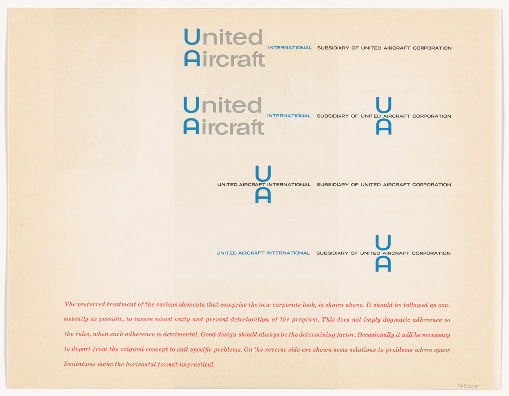 Graphics manual for United Aircraft