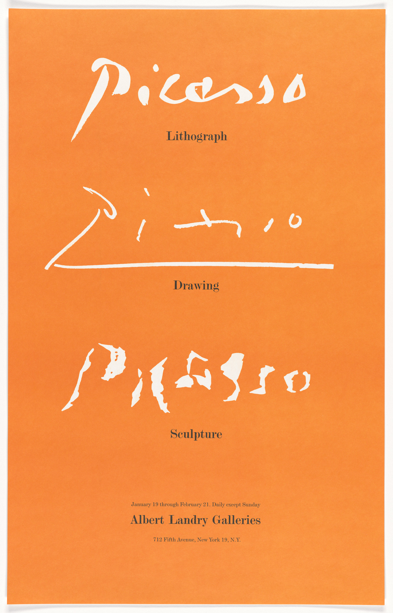George Tscherny. Poster for the exhibition Picasso: Lithograph
