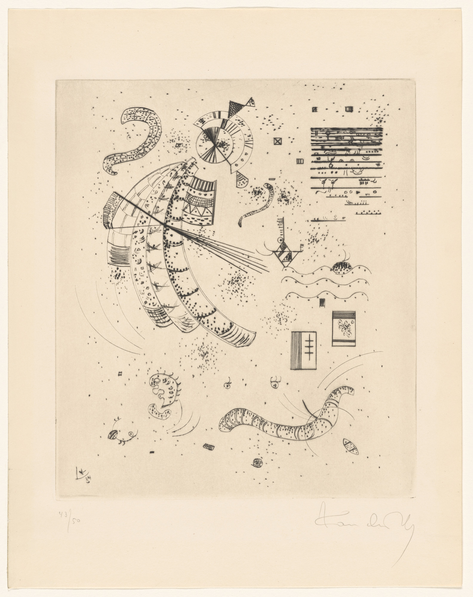 Vasily Kandinsky. Plate (folio 25) from 23 Gravures
