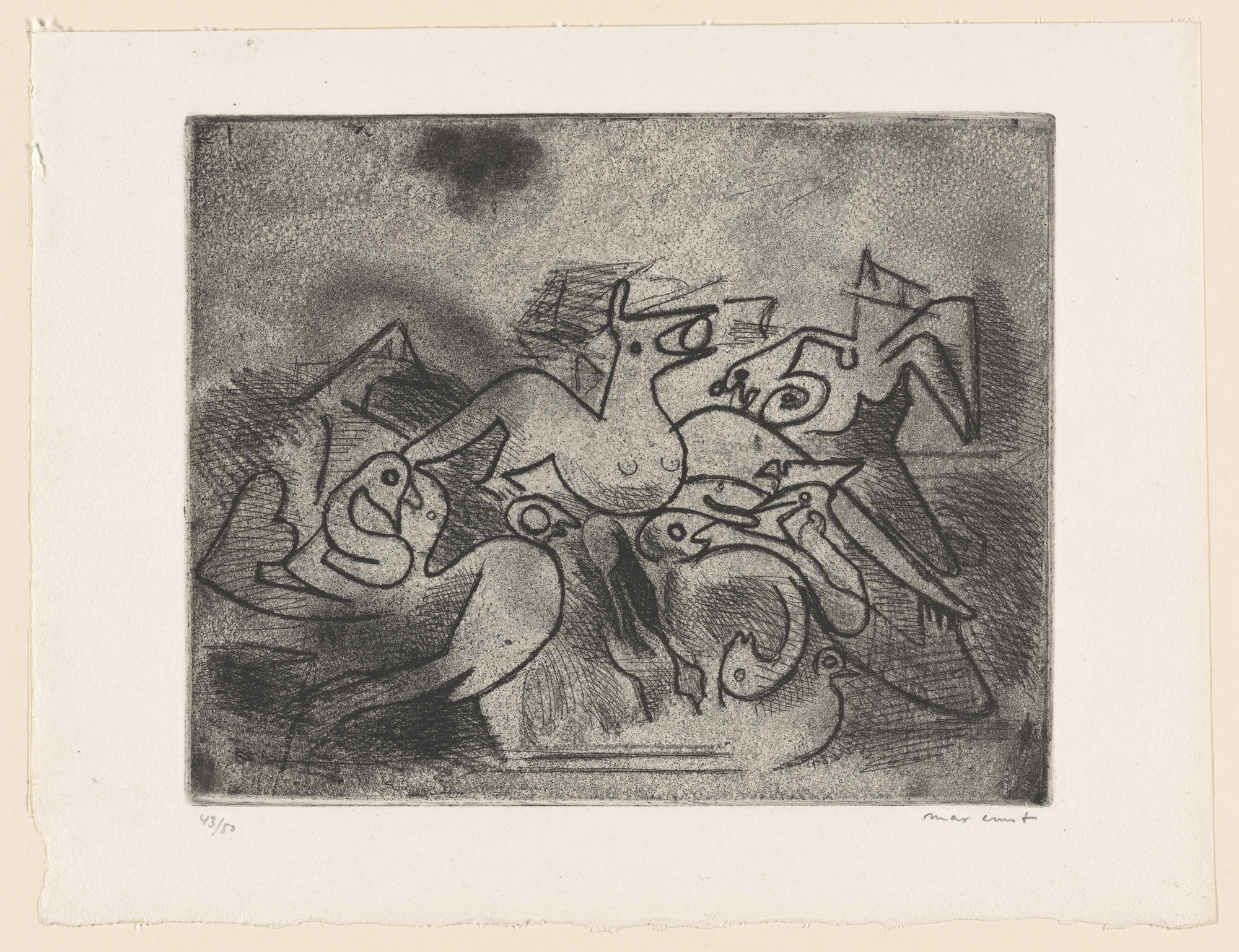Max Ernst. Plate (folio 13) from 23 Gravures
