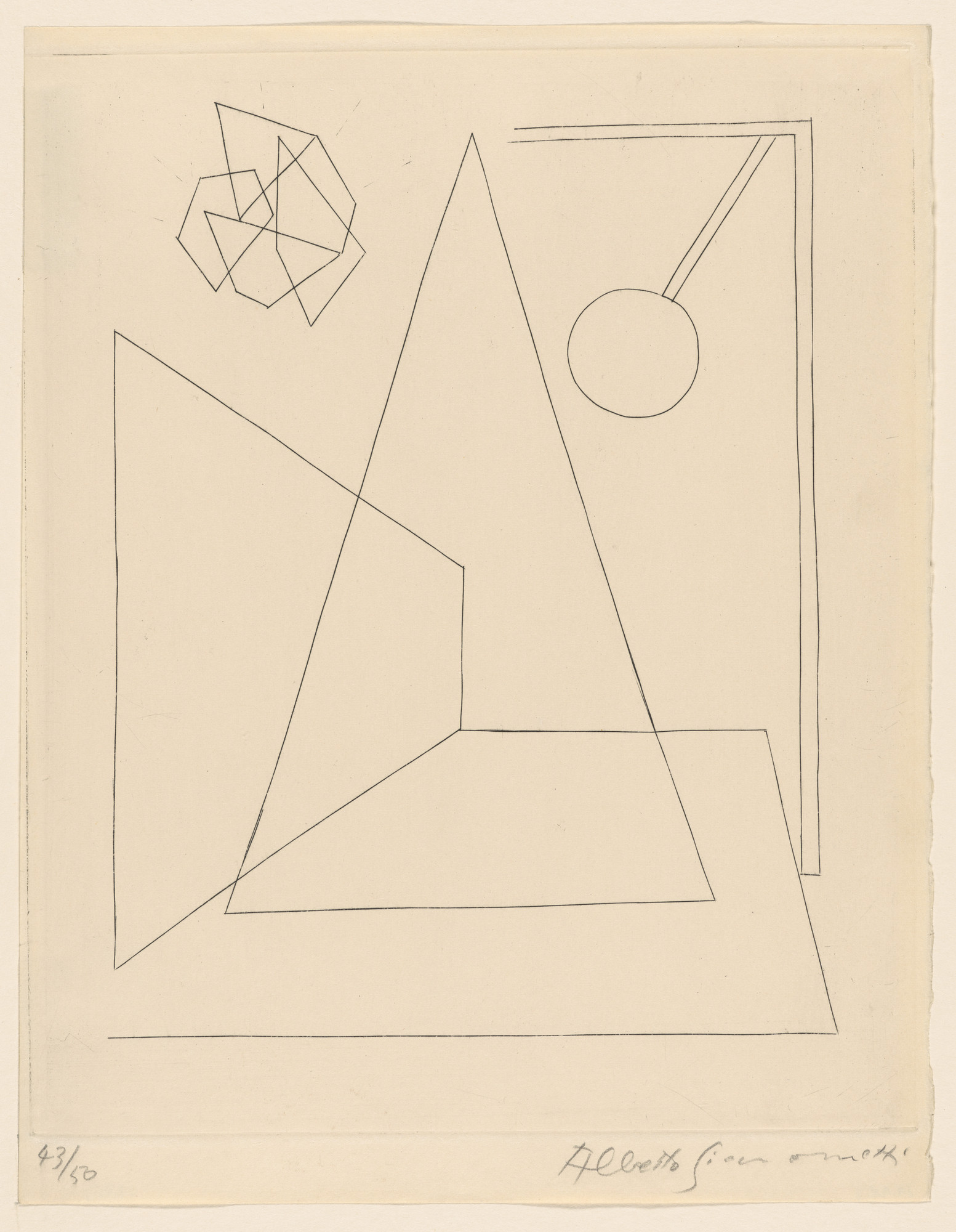 Alberto Giacometti. Plate (folio 17) from 23 Gravures