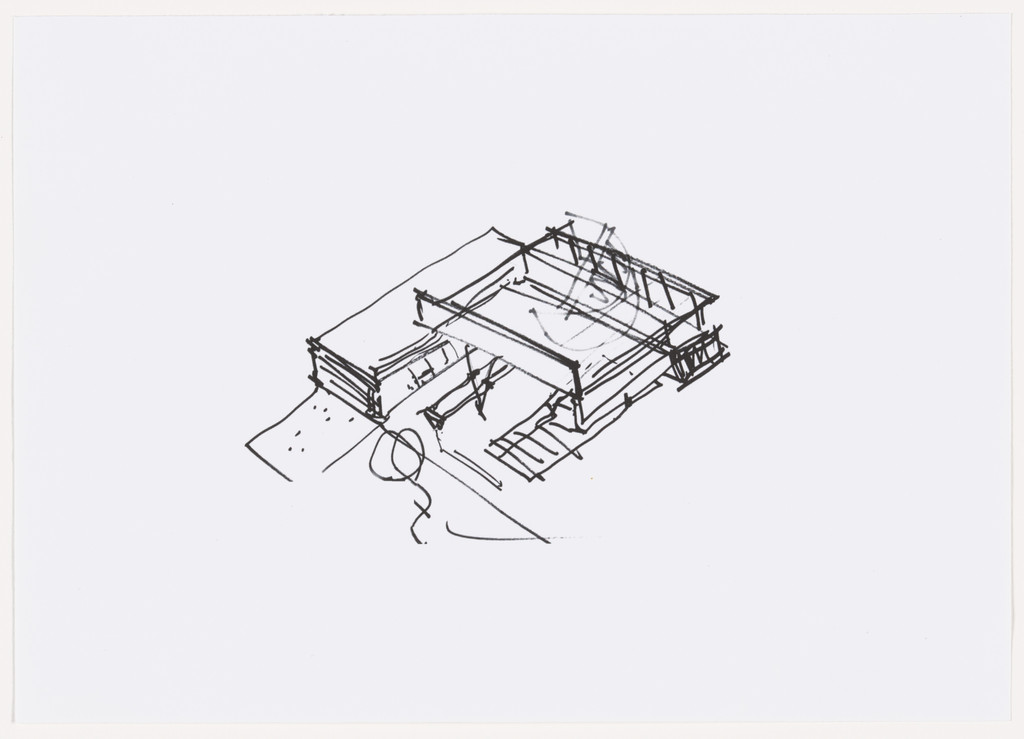 Hemeroscopium House, Madrid, Spain (Perspective sketch)