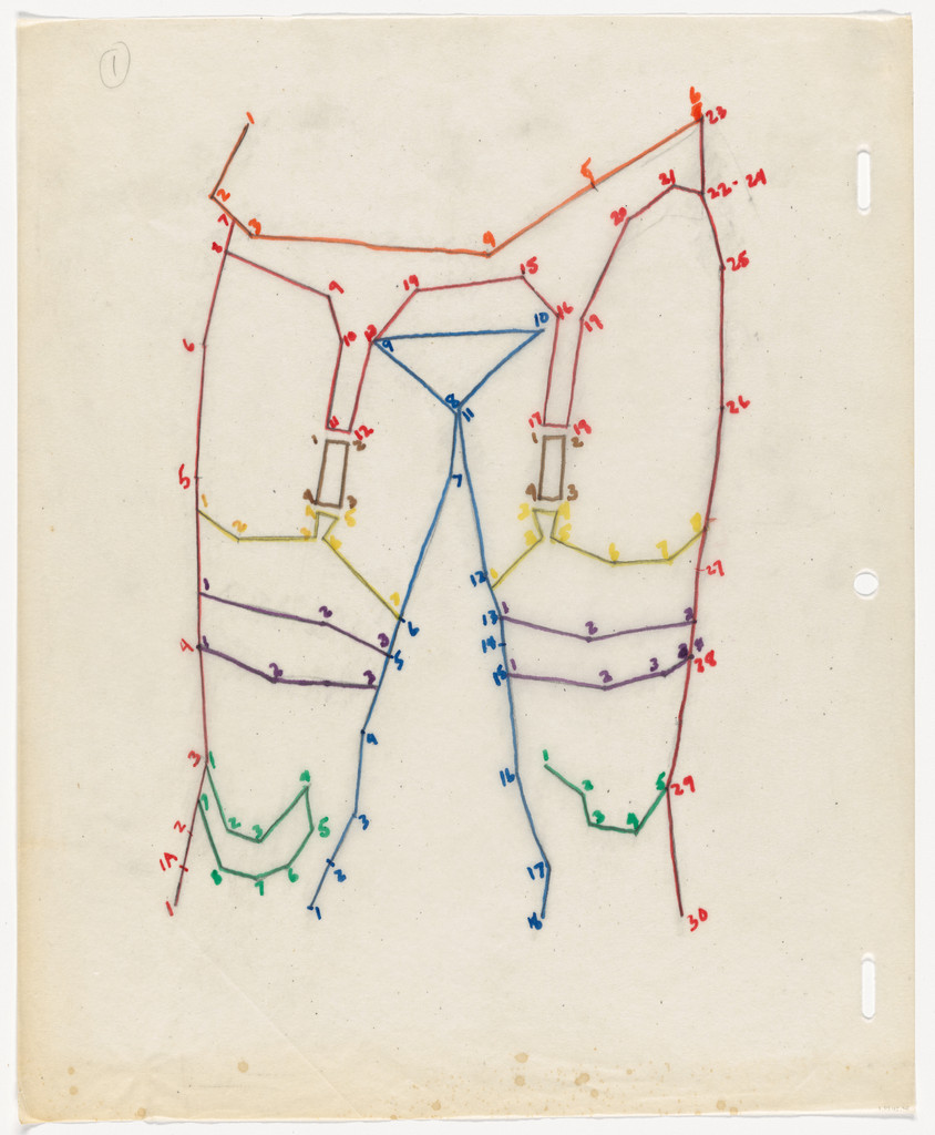 Girl Lifts Skirt (Preparatory drawing)