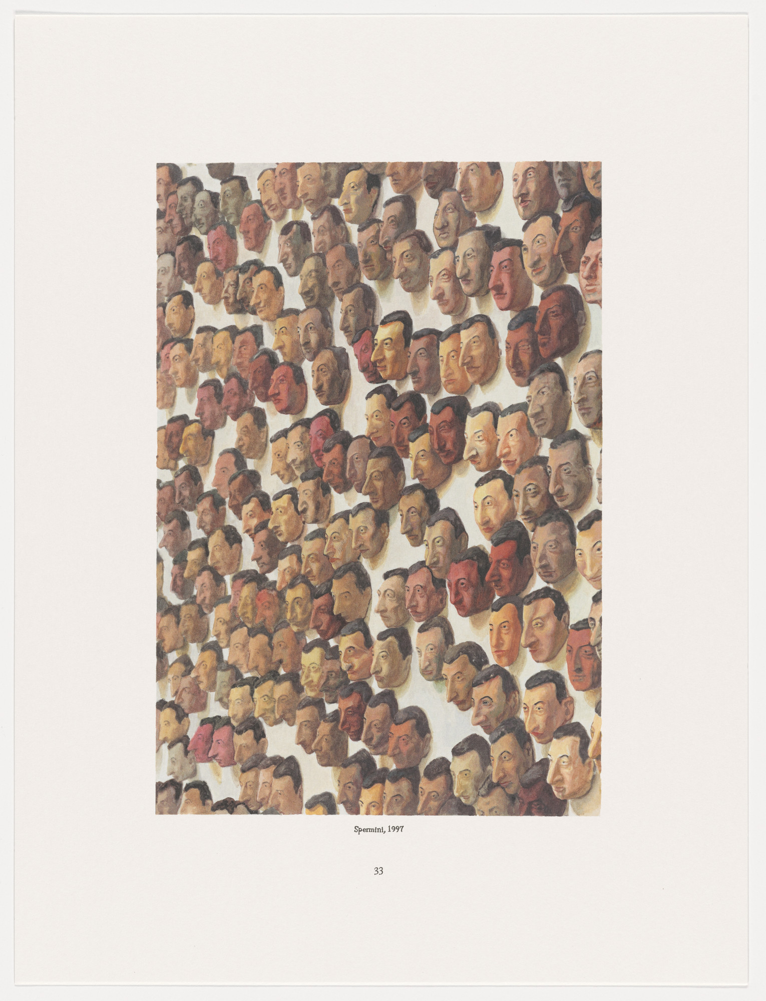 Maurizio Cattelan. Page from The Three Qattelan