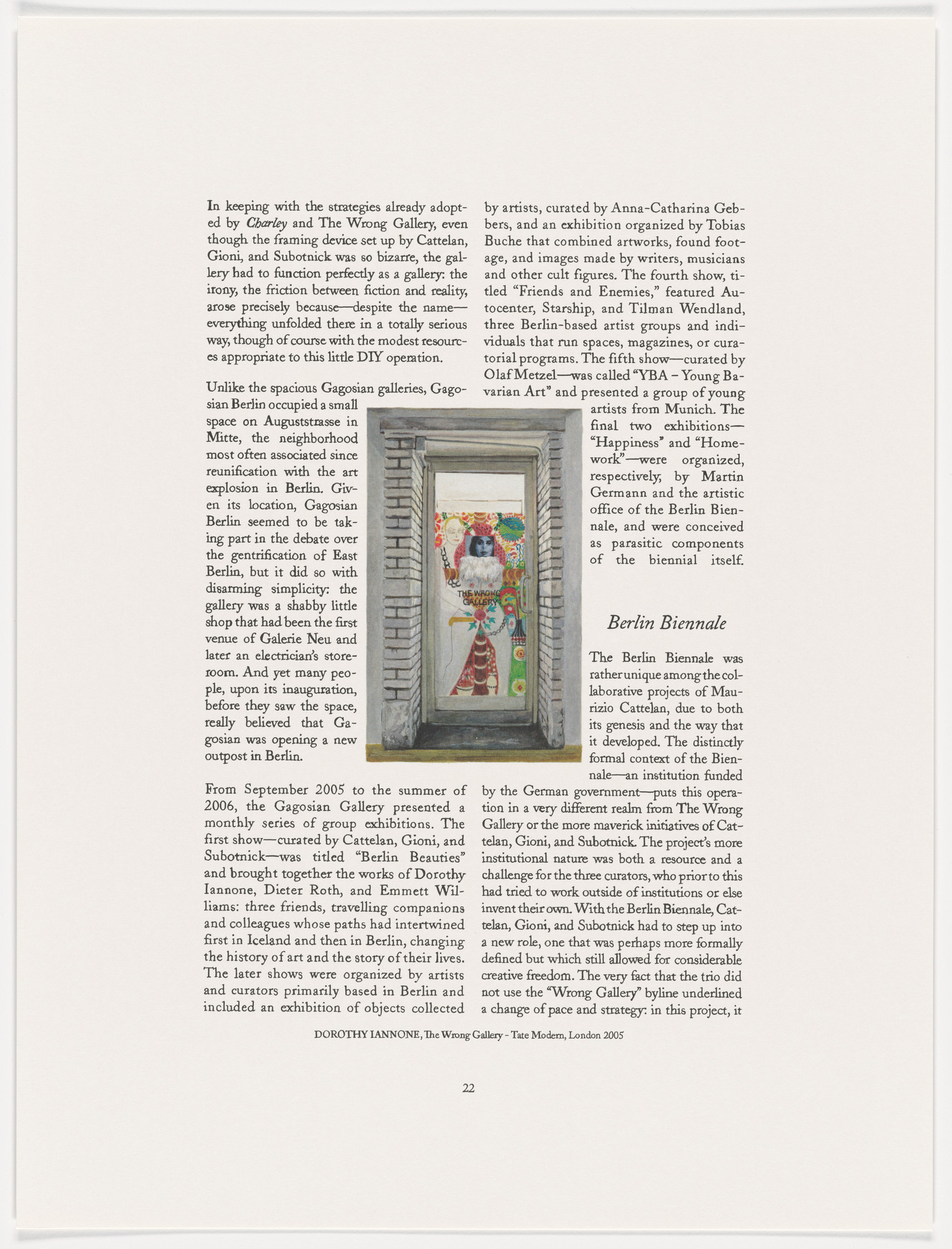 Maurizio Cattelan. Page from The Taste of Others