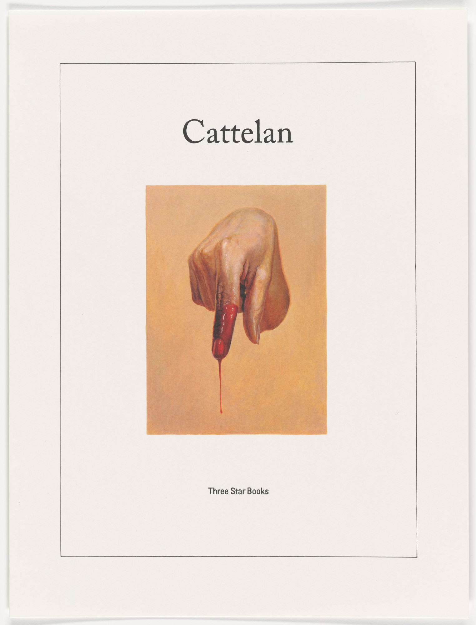 Maurizio Cattelan. Page from The Taste of Others