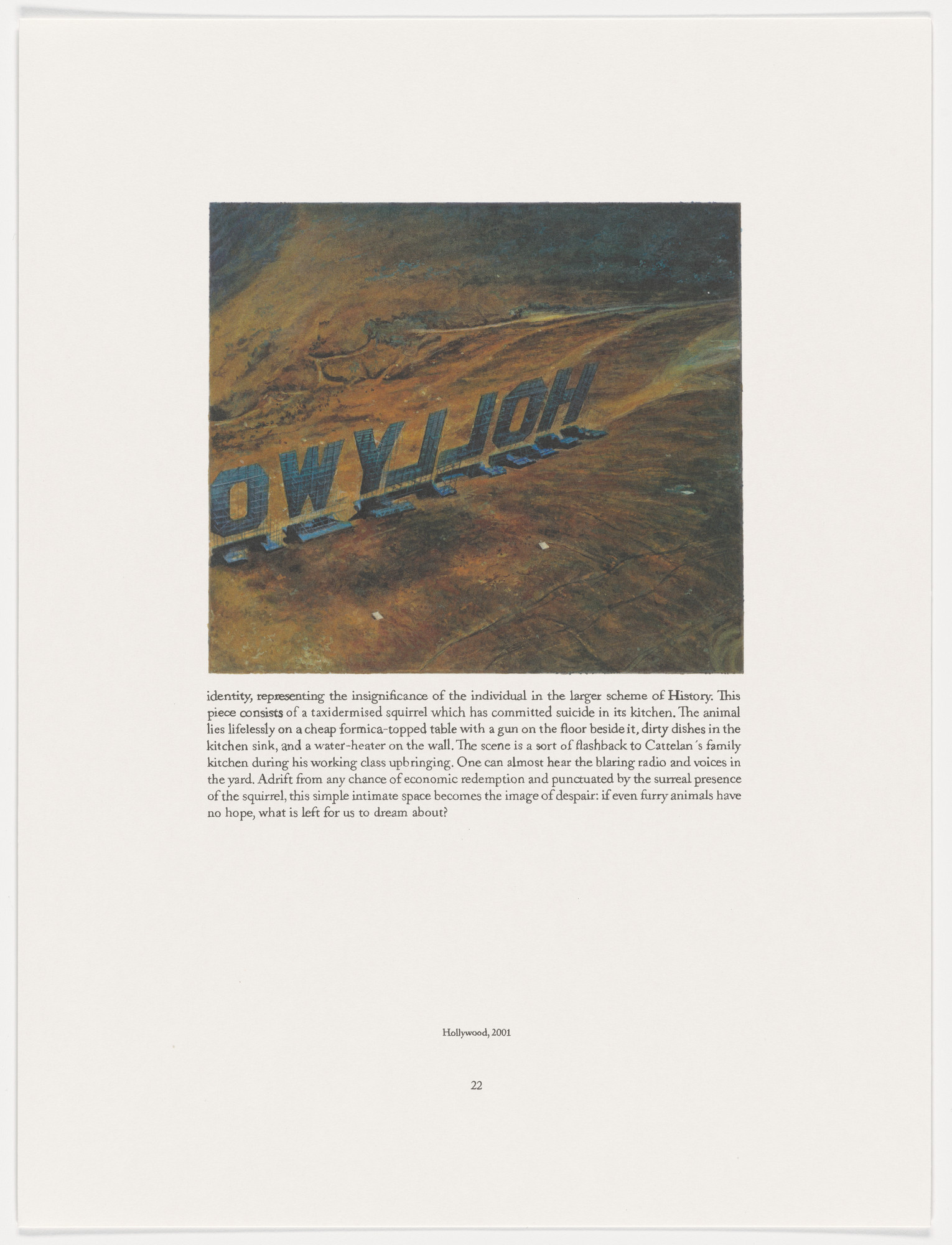 Maurizio Cattelan. Page from The Three Qattelan