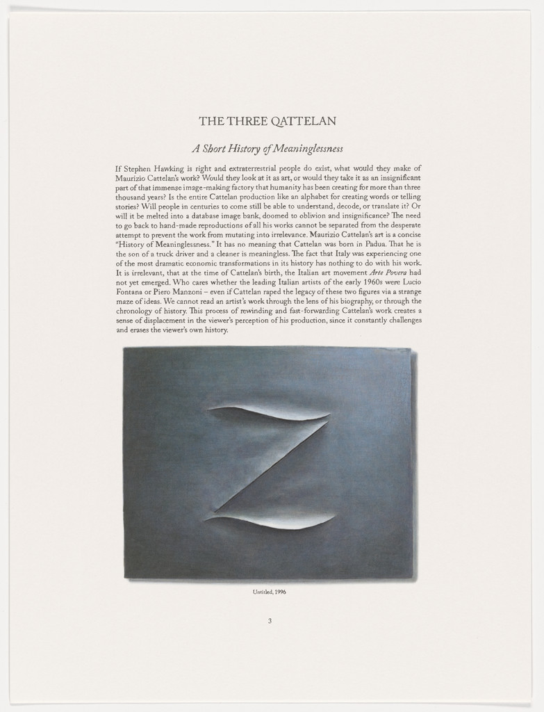 Page from The Three Qattelan