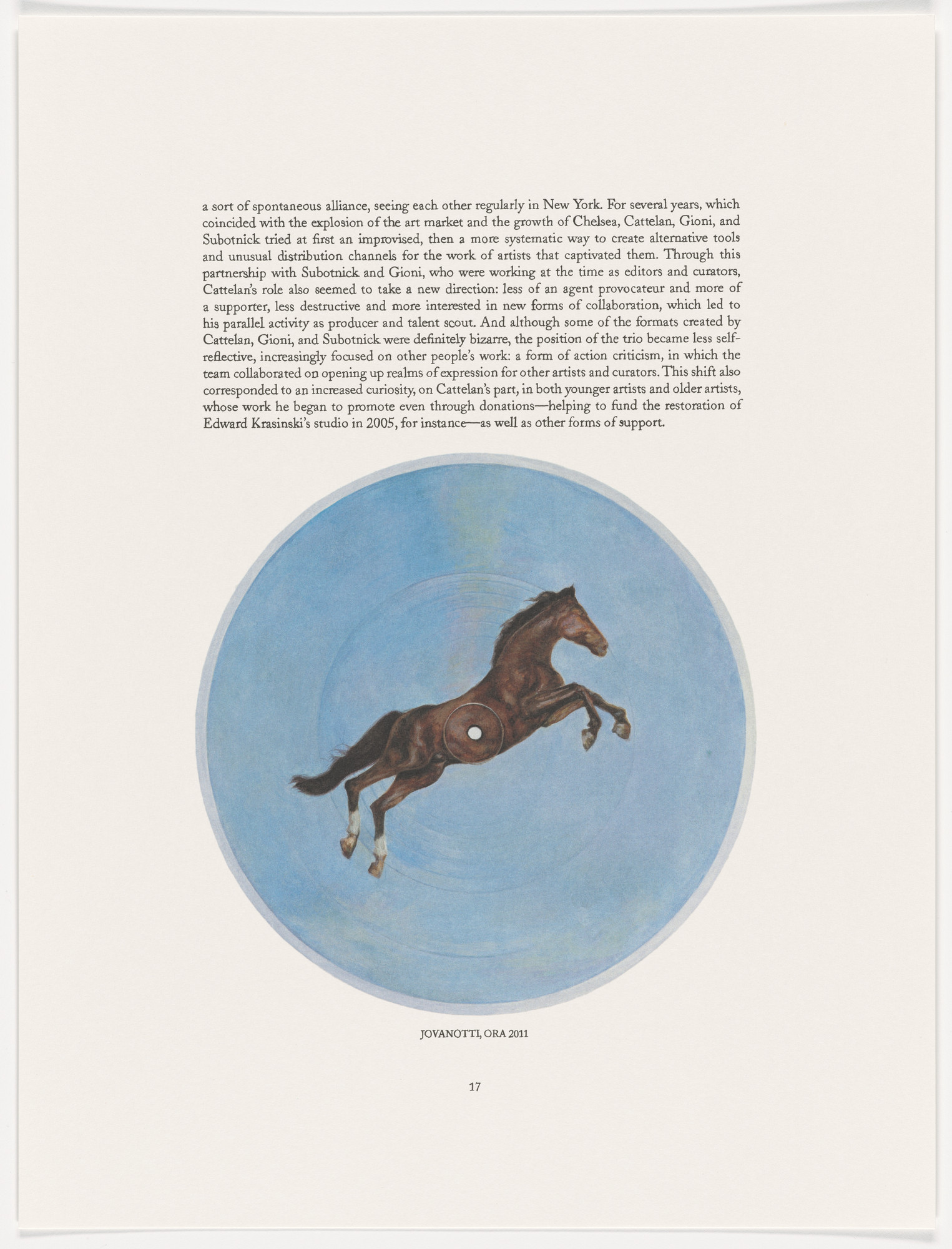 Maurizio Cattelan. Page from The Taste of Others