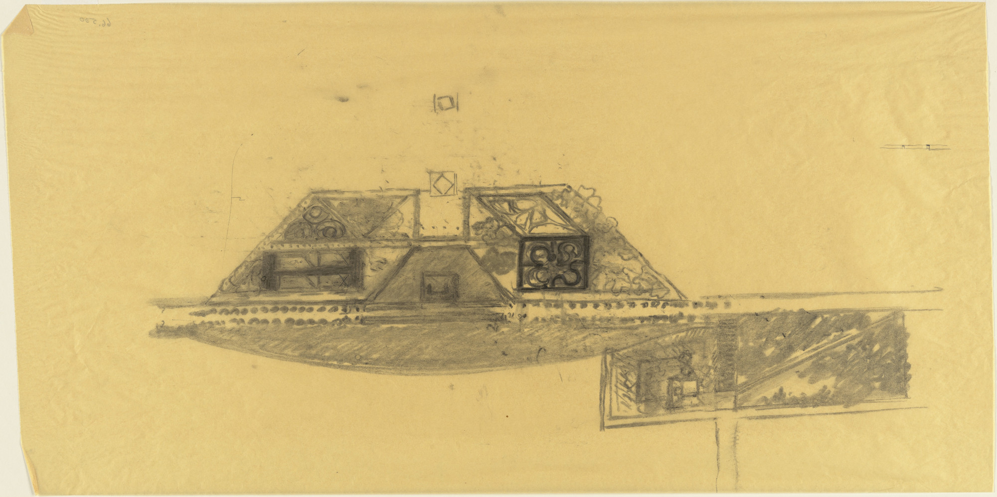Louis I. Kahn. Sher-e-Bangla Nagar, Capital of Bangladesh, Dhaka, Bangladesh, Site-plan sketch. 1964