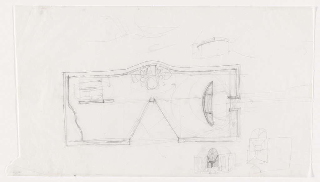 House, Viganello, Switzerland (Plan, preliminary sketch)