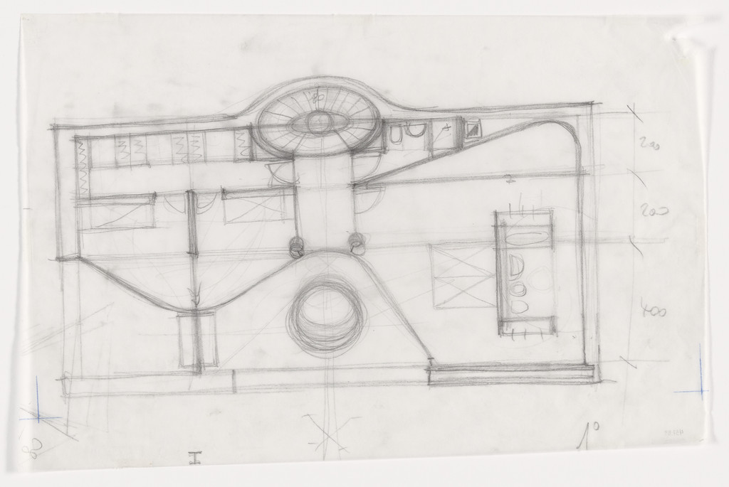 House, Massagno, Switzerland (Plan, preliminary sketch)