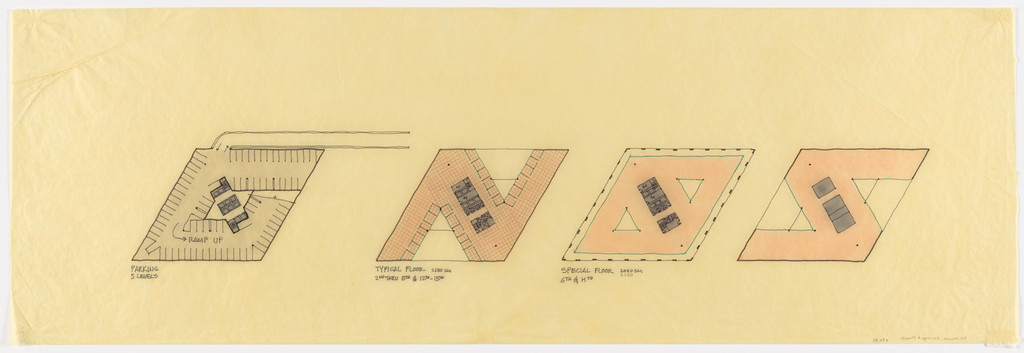 National Commercial Bank, Jeddah, Saudi Arabia (Four plans, preliminary study)