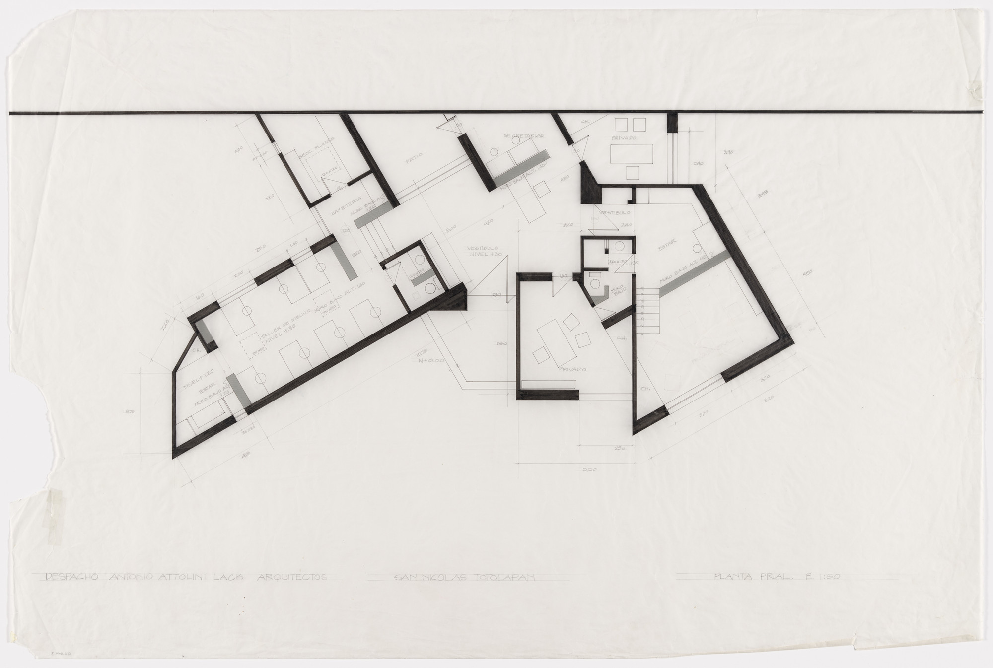 José Antonio Attolini Lack. Architect's Office, Tabaqueros No. 24, Col. San Nicolás Totoloapan, Mexico City, Mexico