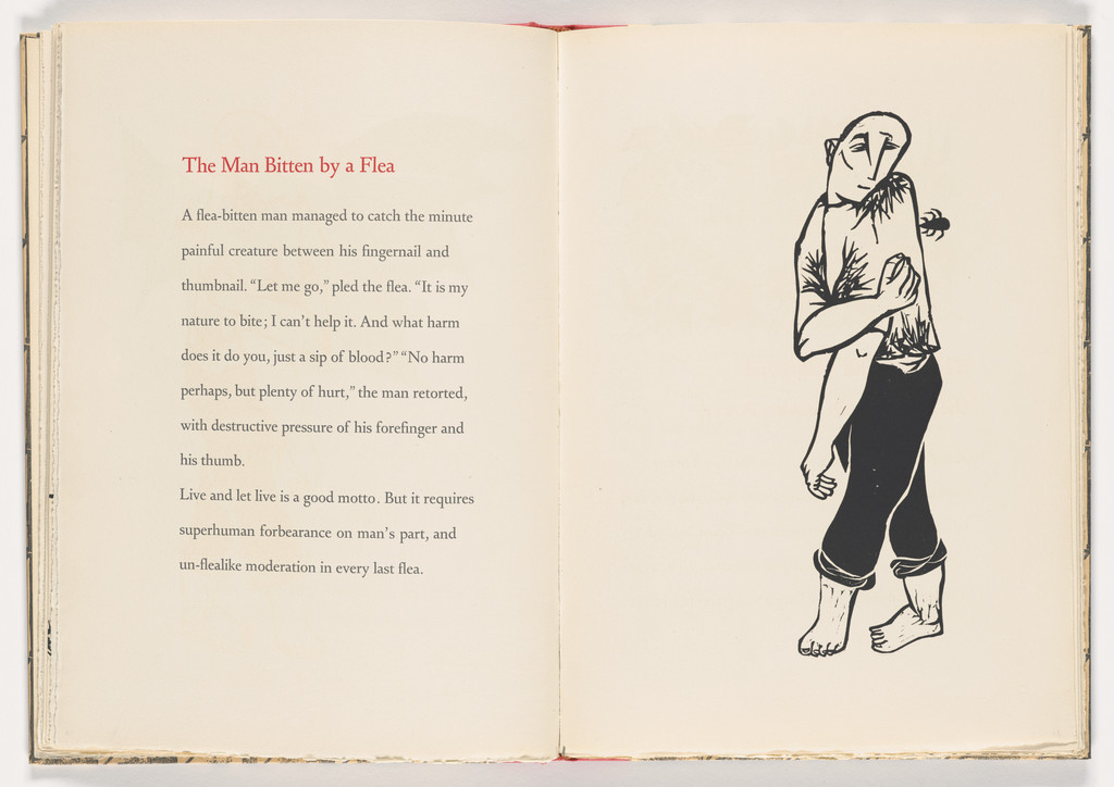 The Man Bitten by a Flea from 12 Fables of Aesop
