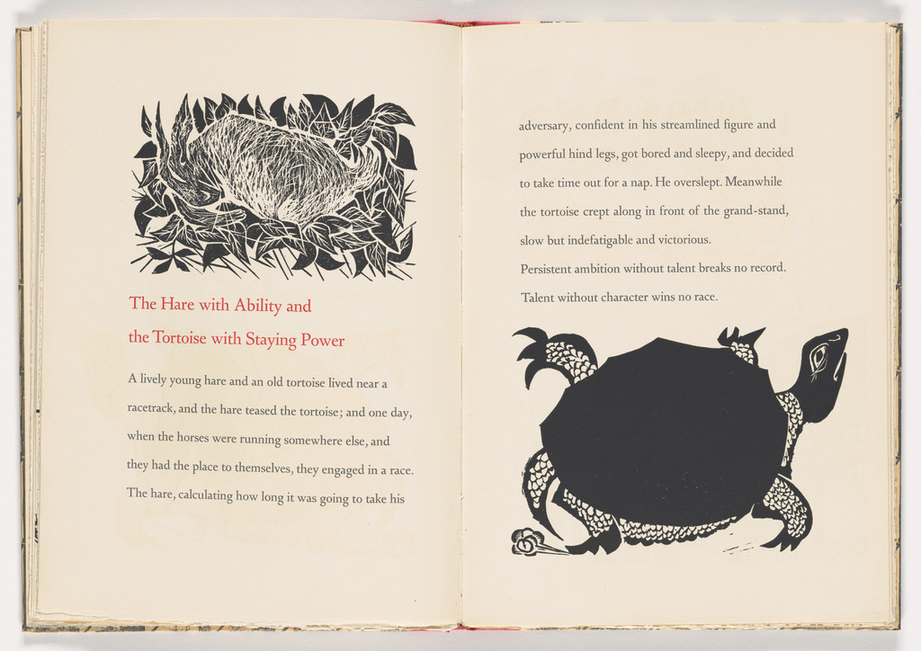 The Hare with Ability and the Tortoise with Staying Power from 12 Fables of Aesop
