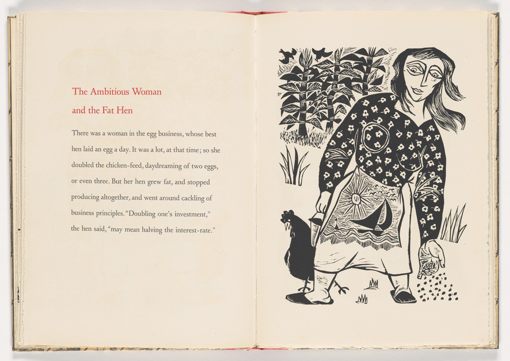 The Ambitious Woman and the Fat Hen from 12 Fables of Aesop