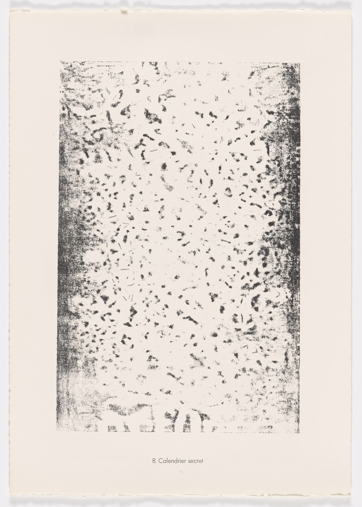 Secret Calendar (Calendrier secret) from the portfolio Scrap Plates II (Planches de rebut II) from Phenomena (Les Phénomènes)
