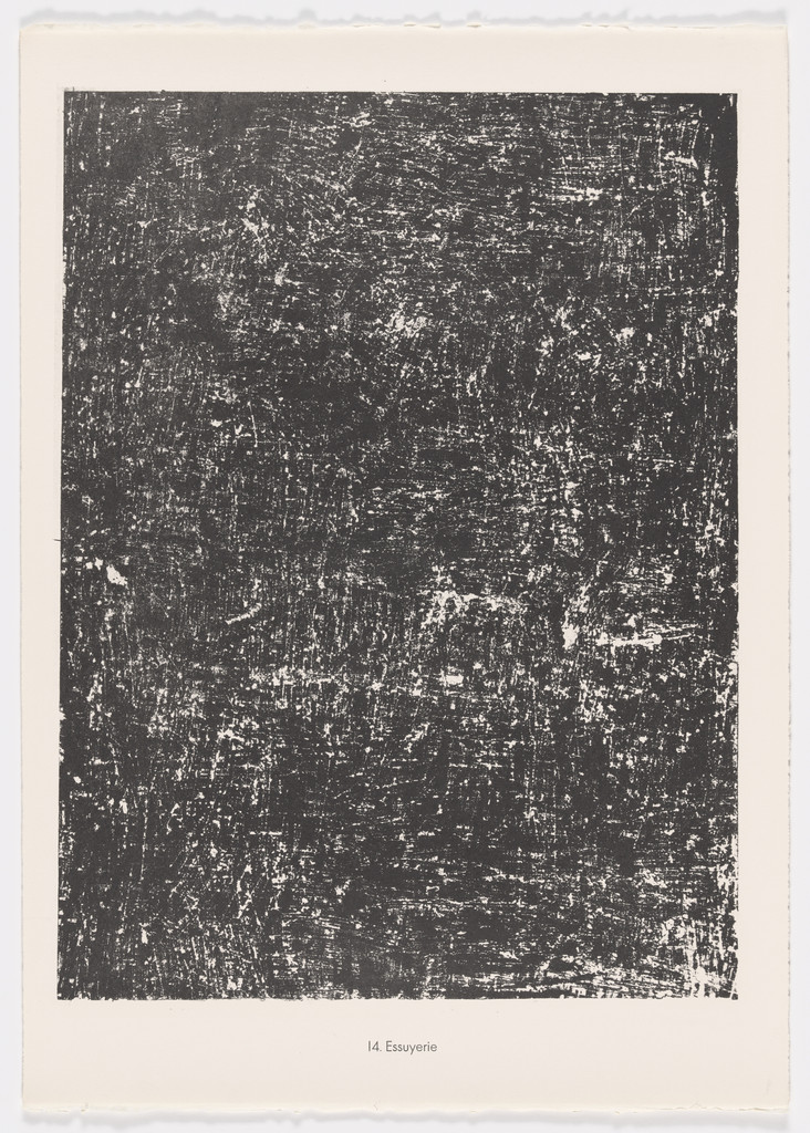 Wiping (Essuierie) from the portfolio Scrap Plates II (Planches de rebut II) from Phenomena (Les Phénomènes)