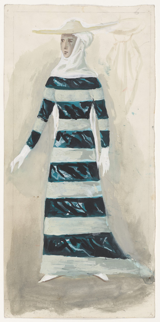 Nobilissima Visione or St. Francis, design for ballet (Woman in Long Dress)