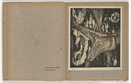 Noche Desnudo Estrellas, Night Nude Stars (Plate, Folio 11) from Tres cantos materiales (Three Material Songs)