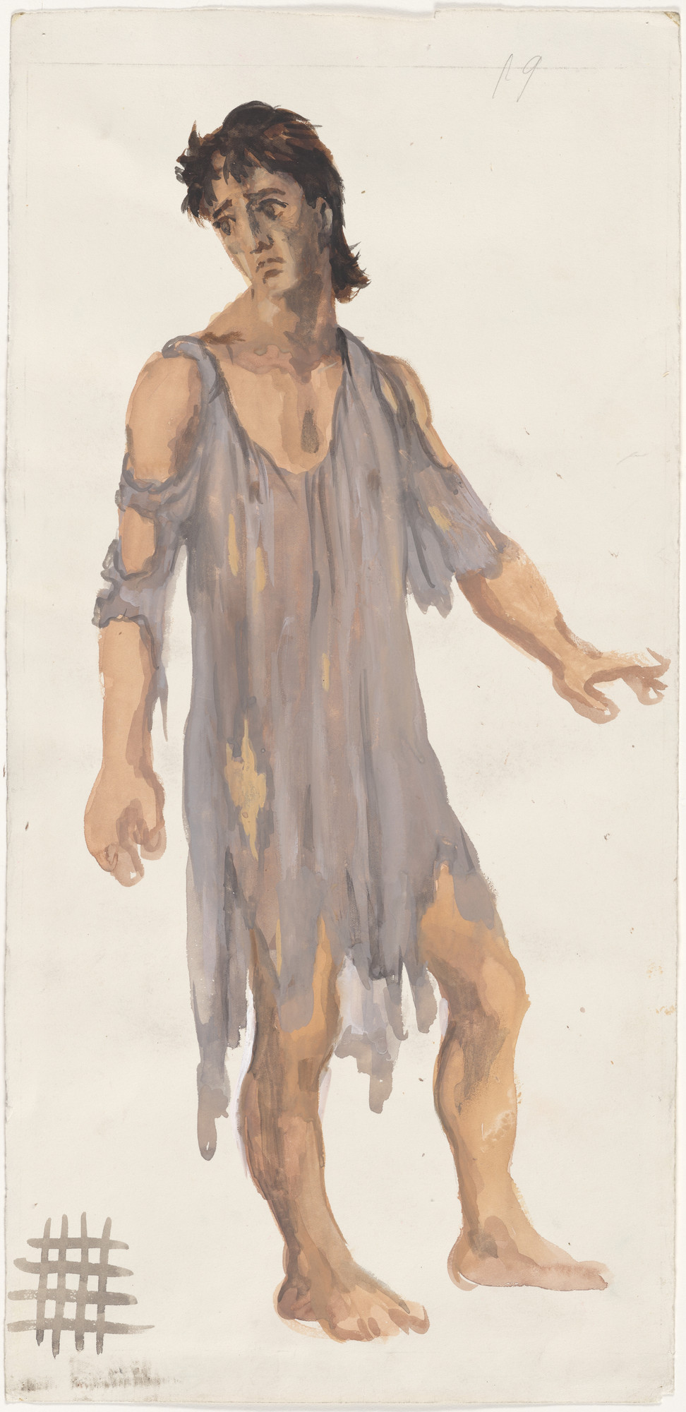 Pavel Tchelitchew. Nobilissima Visione or St. Francis, design for ballet (St. Francis/Man in Rags - Massine)