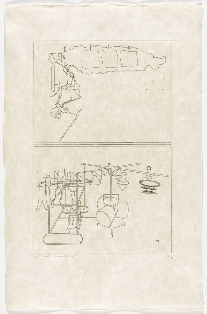 First state of The Large Glass (supplementary suite, plate 1) from The Large Glass and Related Works, Vol. 1