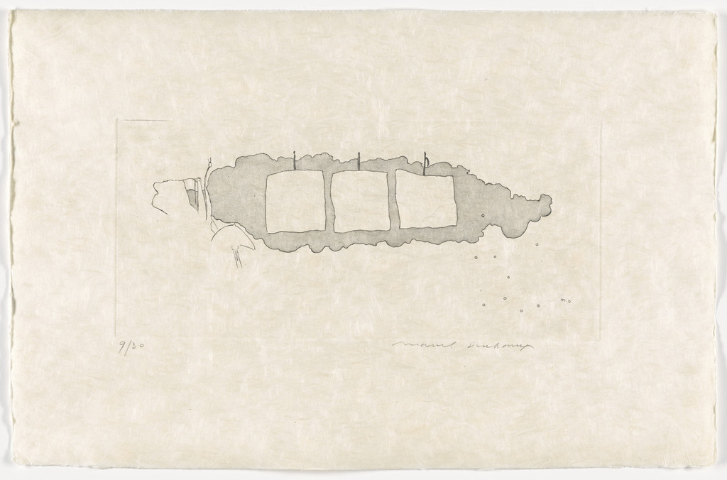 Duplicate of Top Inscription or Milky Way with The Nine Shots (supplementary suite, plate 6) from The Large Glass and Related Works, Vol. 1
