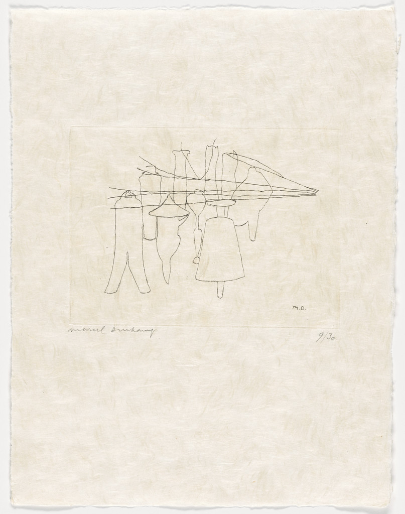 First state of The Nine Malic Moulds and The Capillary Tubes (supplementary suite, plate 7) from The Large Glass and Related Works, Vol. 1