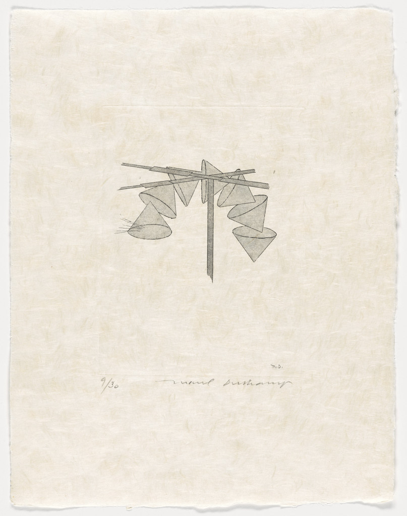 Duplicate of The Sieves or Parasols (supplementary suite, plate 10) from The Large Glass and Related Works, Vol. 1