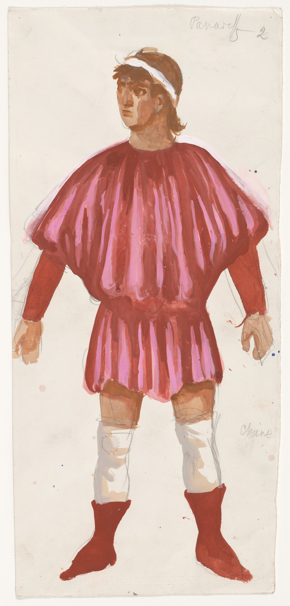 Pavel Tchelitchew. Nobilissima Visione or St. Francis, design for ballet (Companion/Man in Red Toga)