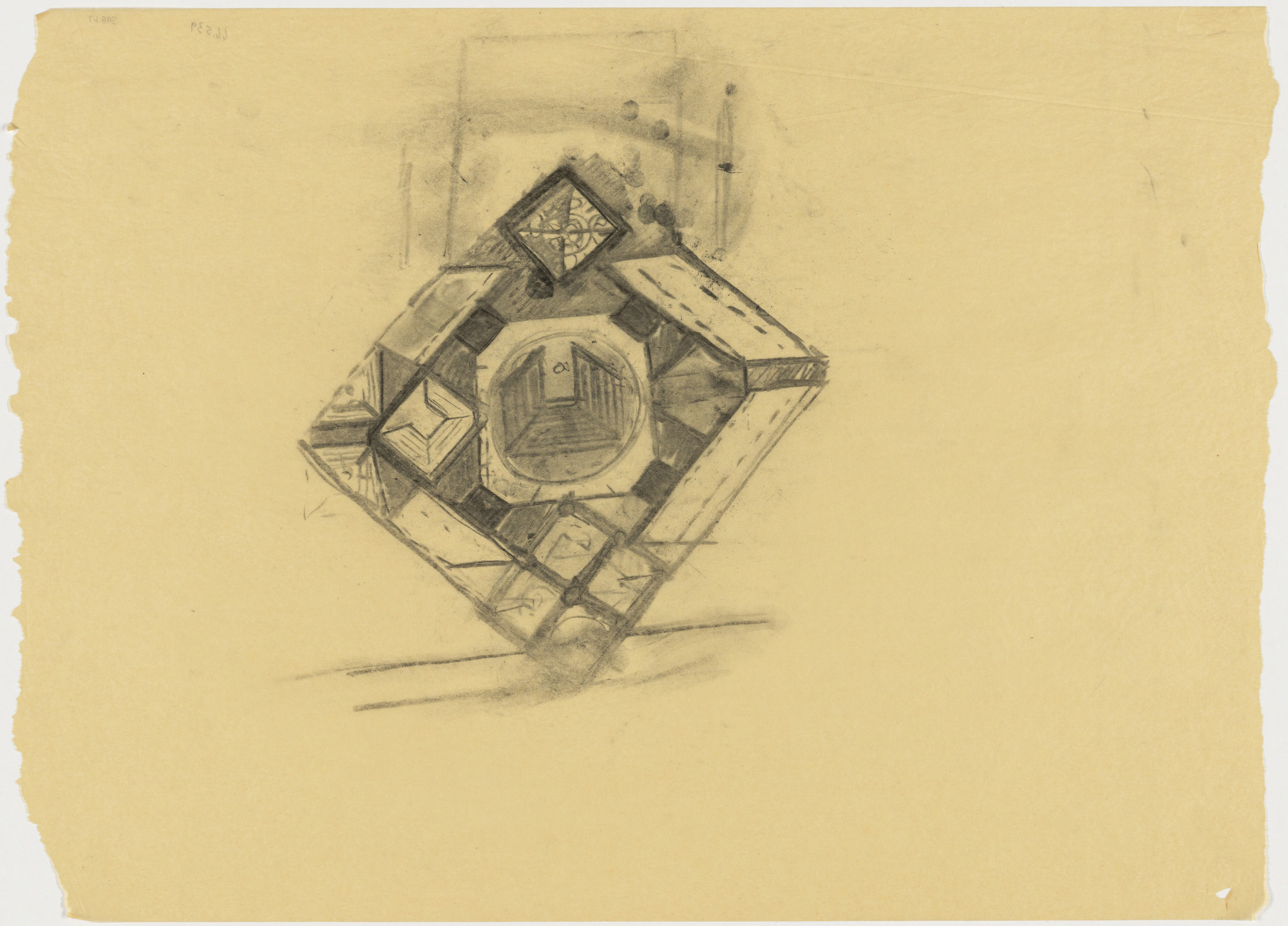 Louis I. Kahn. Sher-e-Bangla Nagar, Capital of Bangladesh, Dhaka, Bangladesh, National Assembly Building: plan sketch. 1964