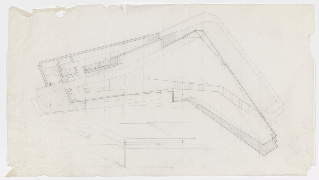 Twin House, Liberty, New York (Floor plan and section)