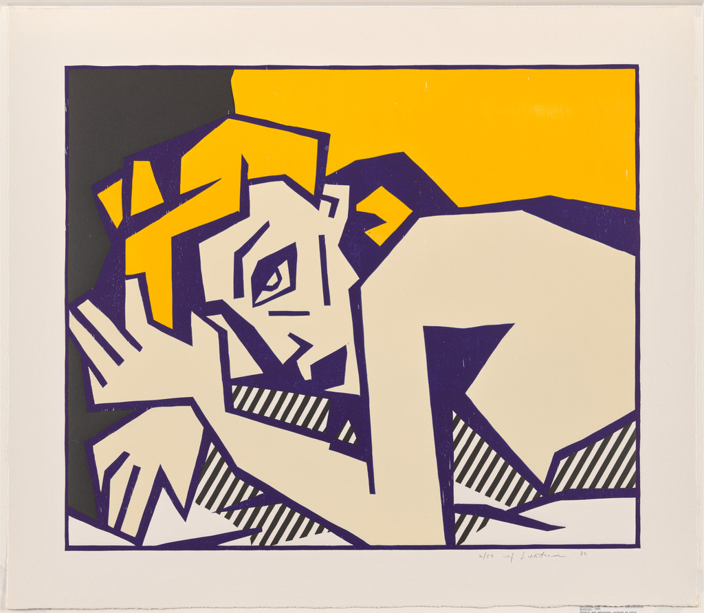 Reclining Nude from Expressionist Woodcuts by Roy Lichtenstein