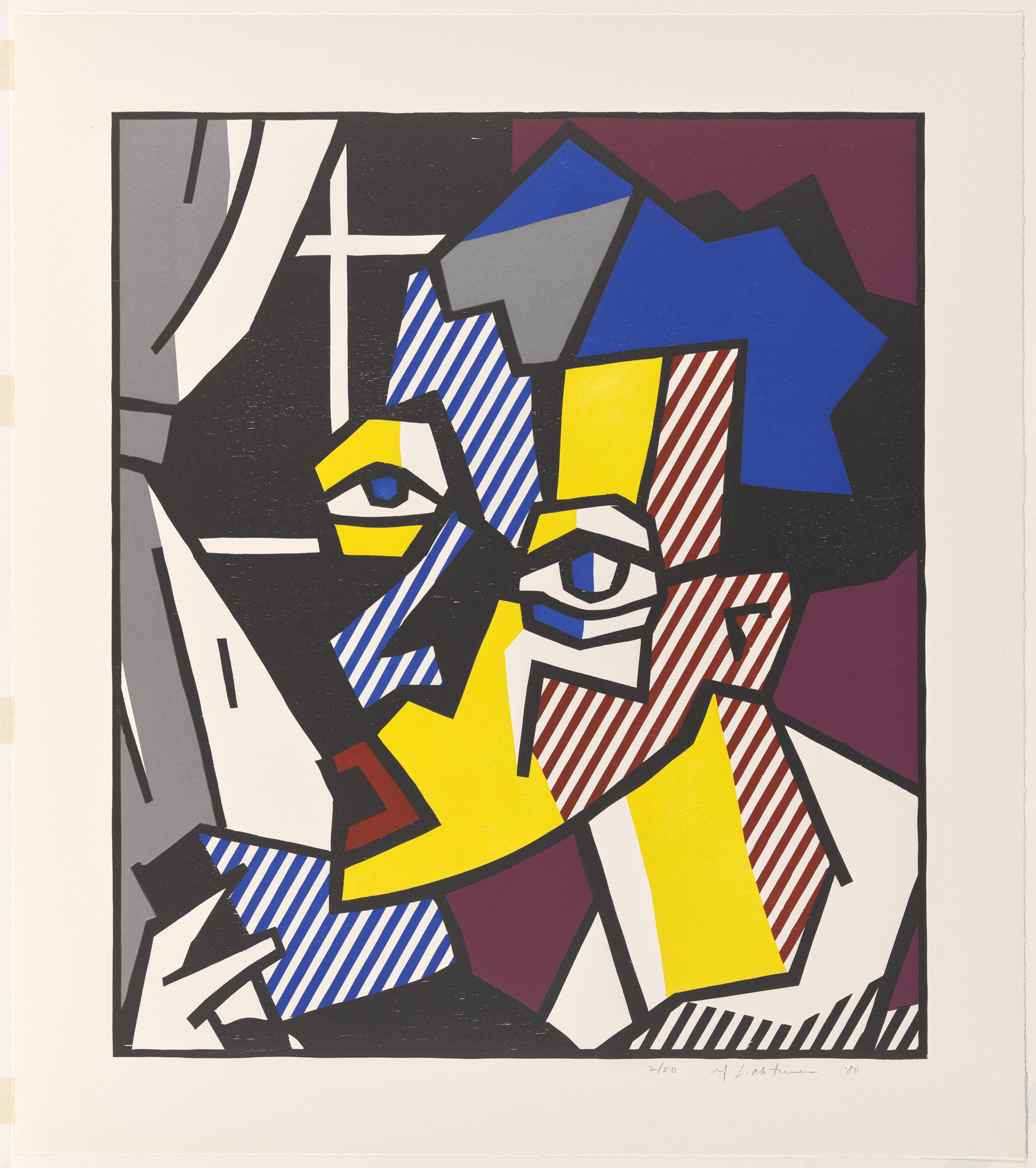 Roy Lichtenstein. The Student from Expressionist Woodcuts