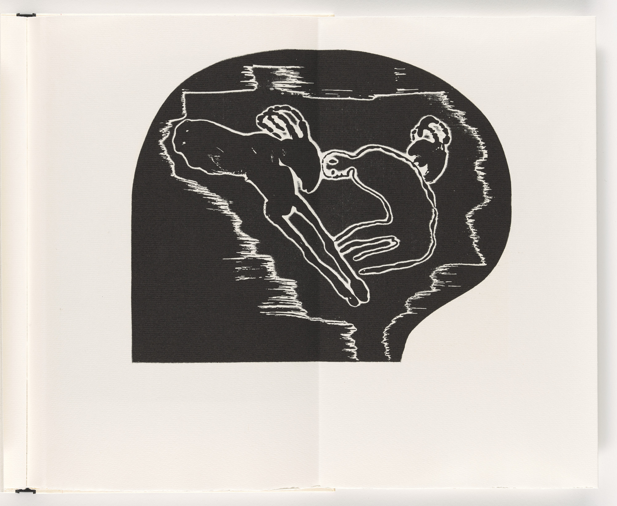Mimmo Paladino. Double page fold-out plate (folios 17 and 18) from Piccolo circolo chiuso (Small Closed Circle)