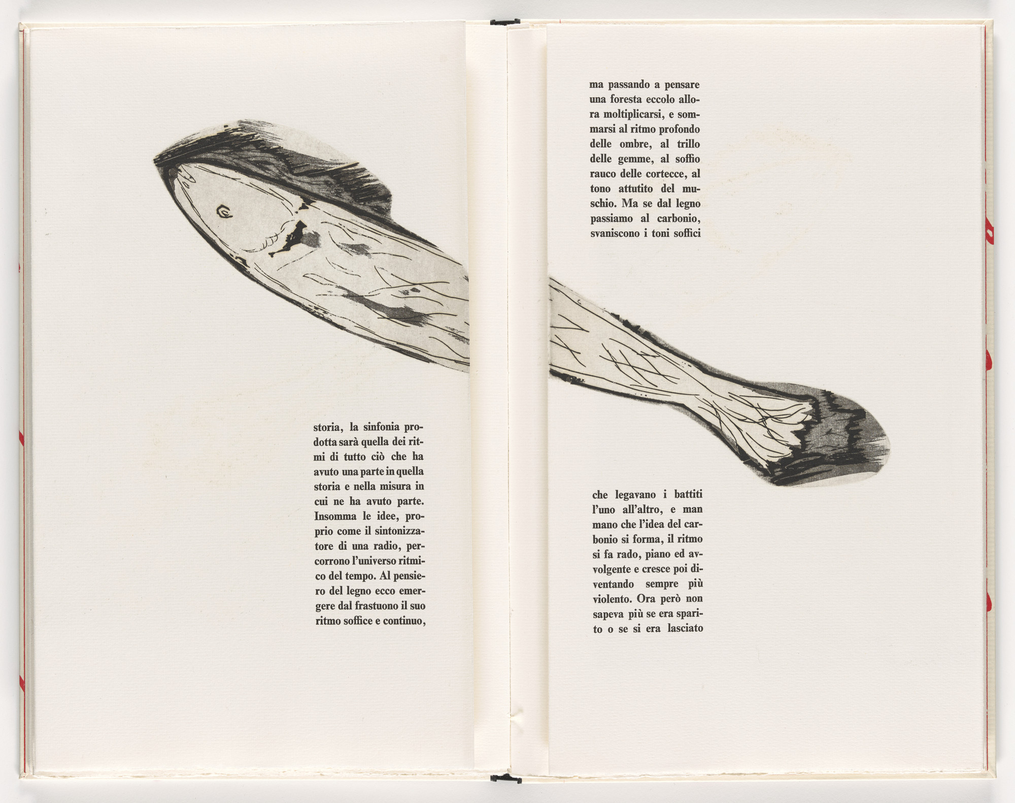 Mimmo Paladino. Double page in-text plate (folios 22 and 27) from Piccolo circolo chiuso (Small Closed Circle)