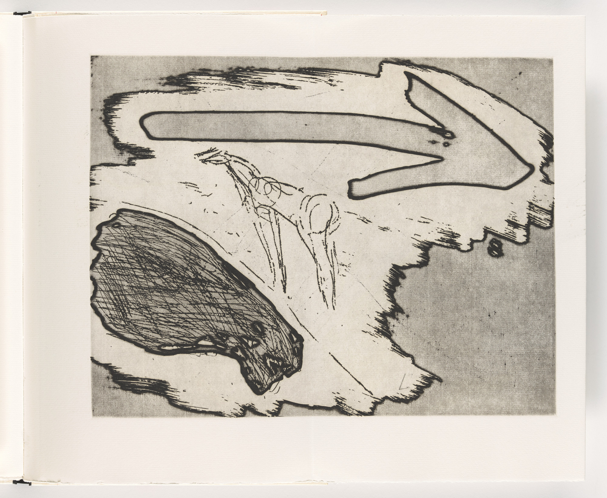 Mimmo Paladino. Double page fold-out plate (folios 25 and 26) from Piccolo circolo chiuso (Small Closed Circle)