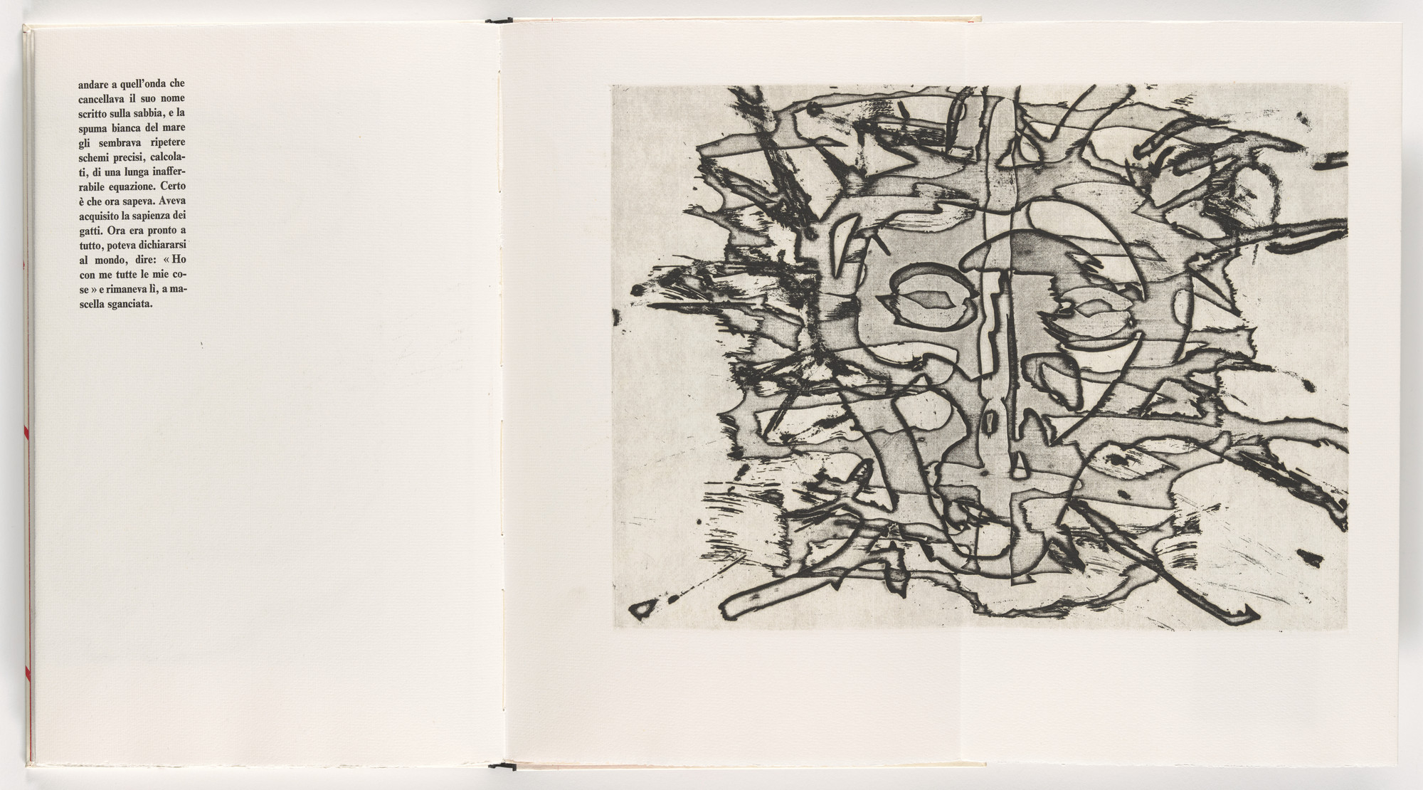 Mimmo Paladino. Double page fold-out plate (folios 29 and 30) from Piccolo circolo chiuso (Small Closed Circle)