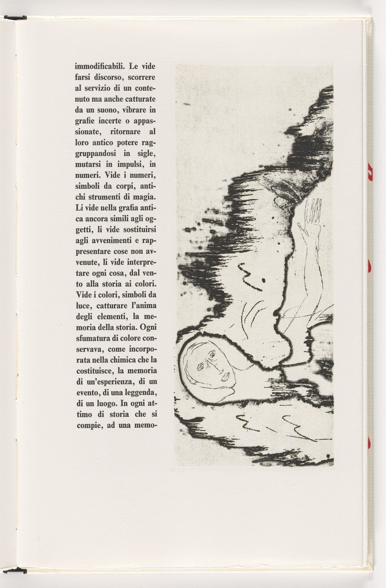 Mimmo Paladino. In-text plate (folio 13) from Piccolo circolo chiuso (Small Closed Circle)