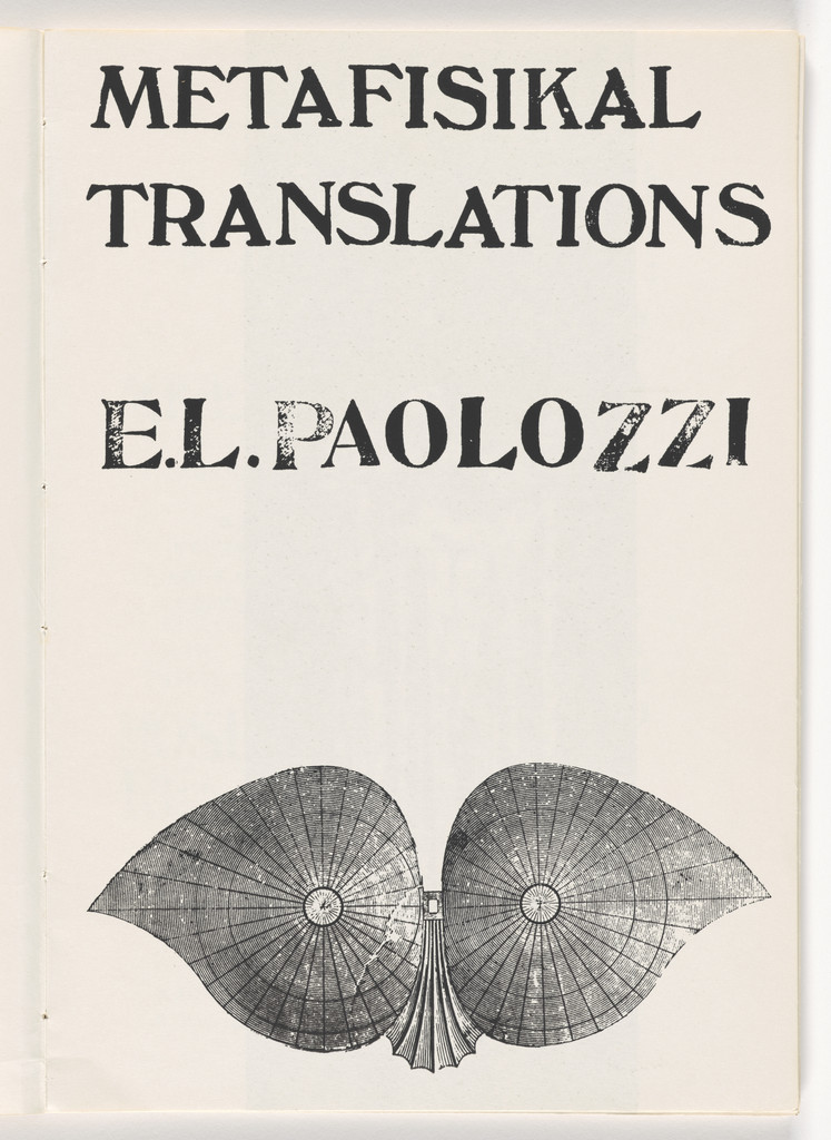 Title page from Metafisikal Translations