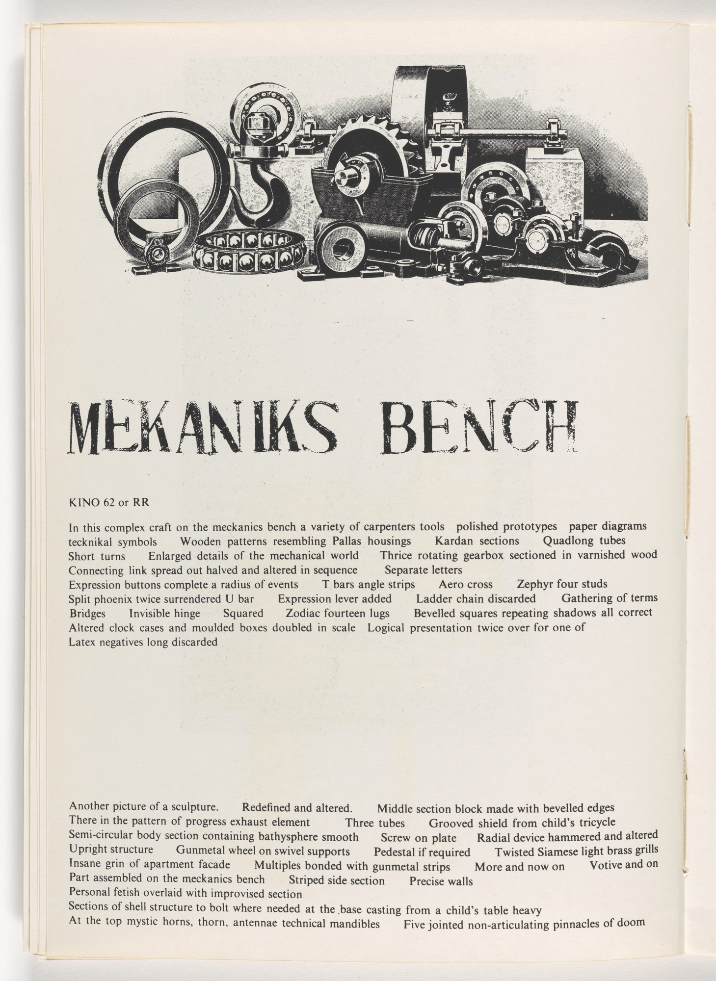 Eduardo Paolozzi. In-text plate (folio 10 verso) from Metafisikal Translations
